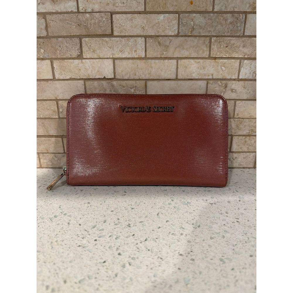 Victoria Secret Zip Around Leather Wallet